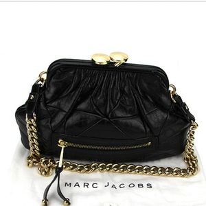 Marc Jacobs Black Leather Little Stam Shoulder Bag